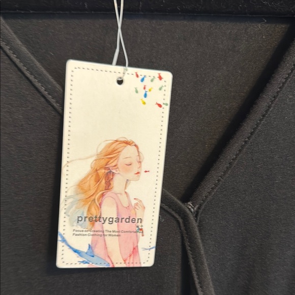 PRETTYGARDEN deep  V neck, short sleeve wrap jumpsuit - Picture 7 of 13